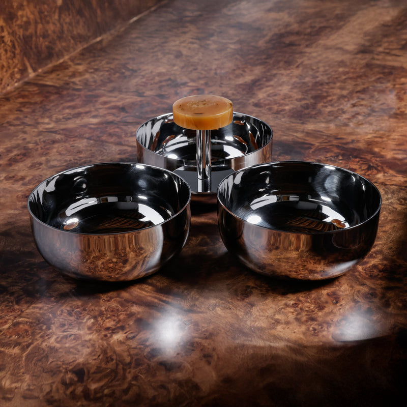Spiga Condiment Set - Nickel & Amber - Barware by Carlyle Avenue
