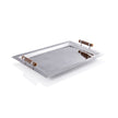 Spiga Serving Bar Tray - Nickel & Amber