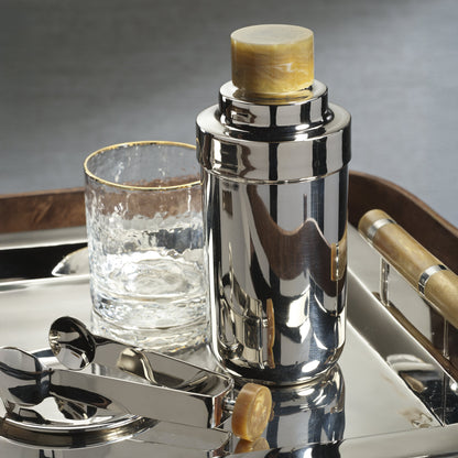 Spiga Cocktail Shaker - Nickel & Amber - Barware by Carlyle Avenue