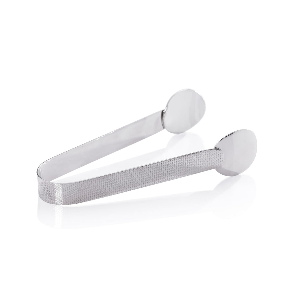 Spiga Textured Ice Tong - Nickel - Barware by Carlyle Avenue