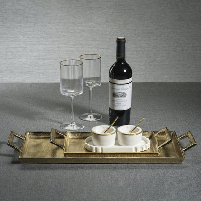 La Réserve Aluminum Tray - Dark Gold - Trays by Carlyle Avenue