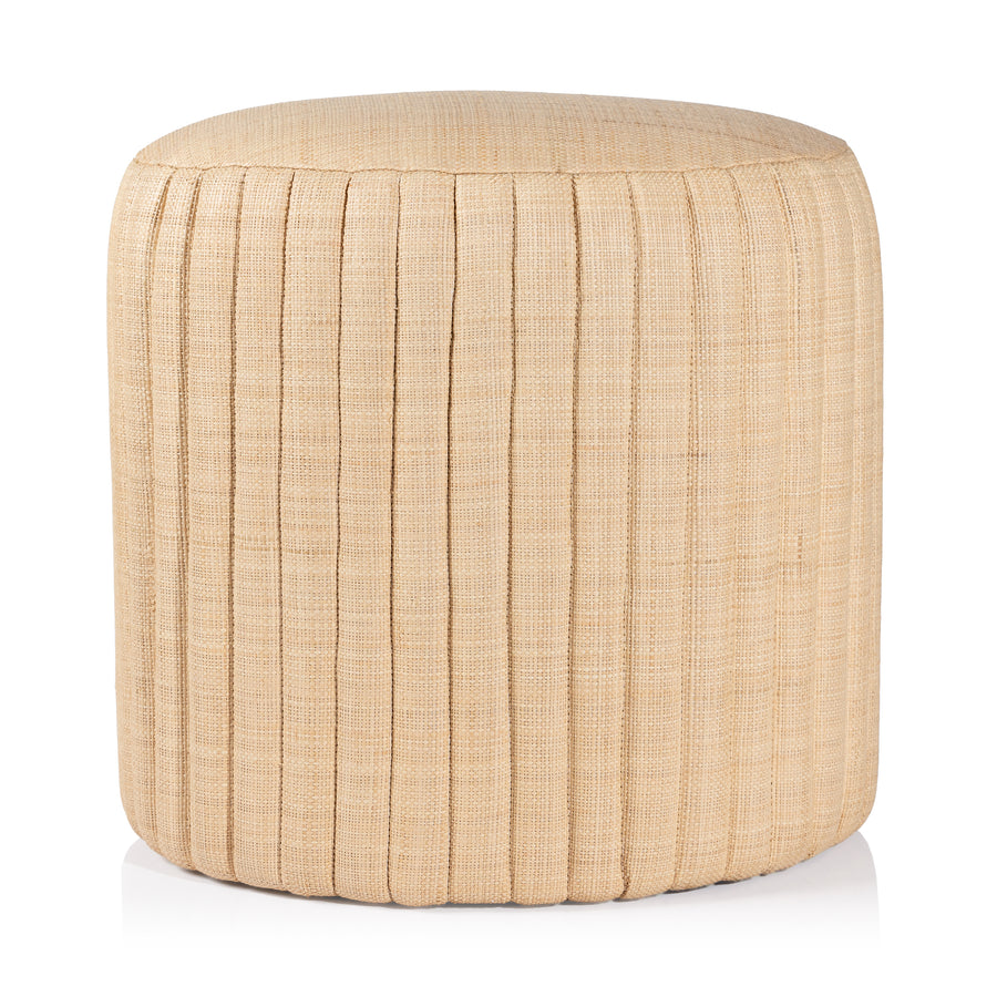 Fontainebleau Oval Fluted Raffia Ottoman