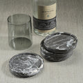 Marble Coaster - Set of 4 - Black Marquino - Barware by Carlyle Avenue