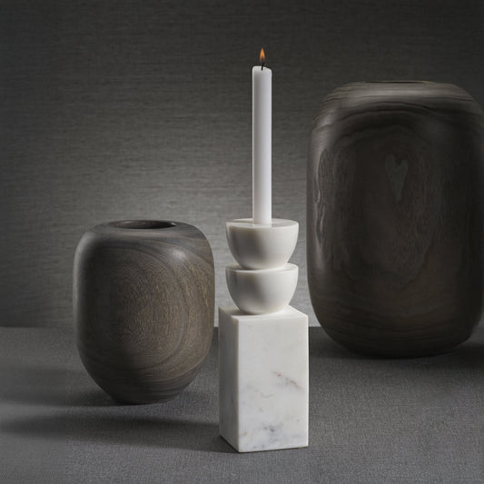 Stacked Design Marble Candle Holder - Candle Holders by Carlyle Avenue