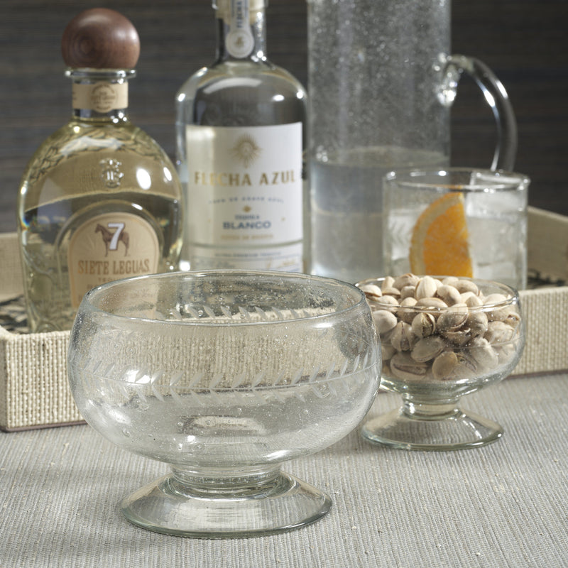 Tuscan Handmade Etched Glass Condiment Bowl, Set of 2 - Bowls by Carlyle Avenue