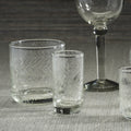 Tuscan Handmade Etched Glass Wine Goblet, Set of 4 - Drinkware by Carlyle Avenue