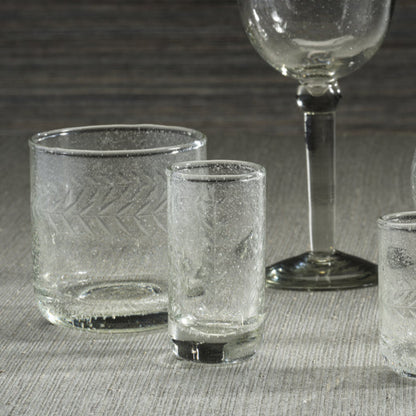 Tuscan Handmade Etched Glass Wine Goblet - Drinkware by Carlyle Avenue