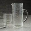 Tuscan Handmade Etched Glass Pitcher