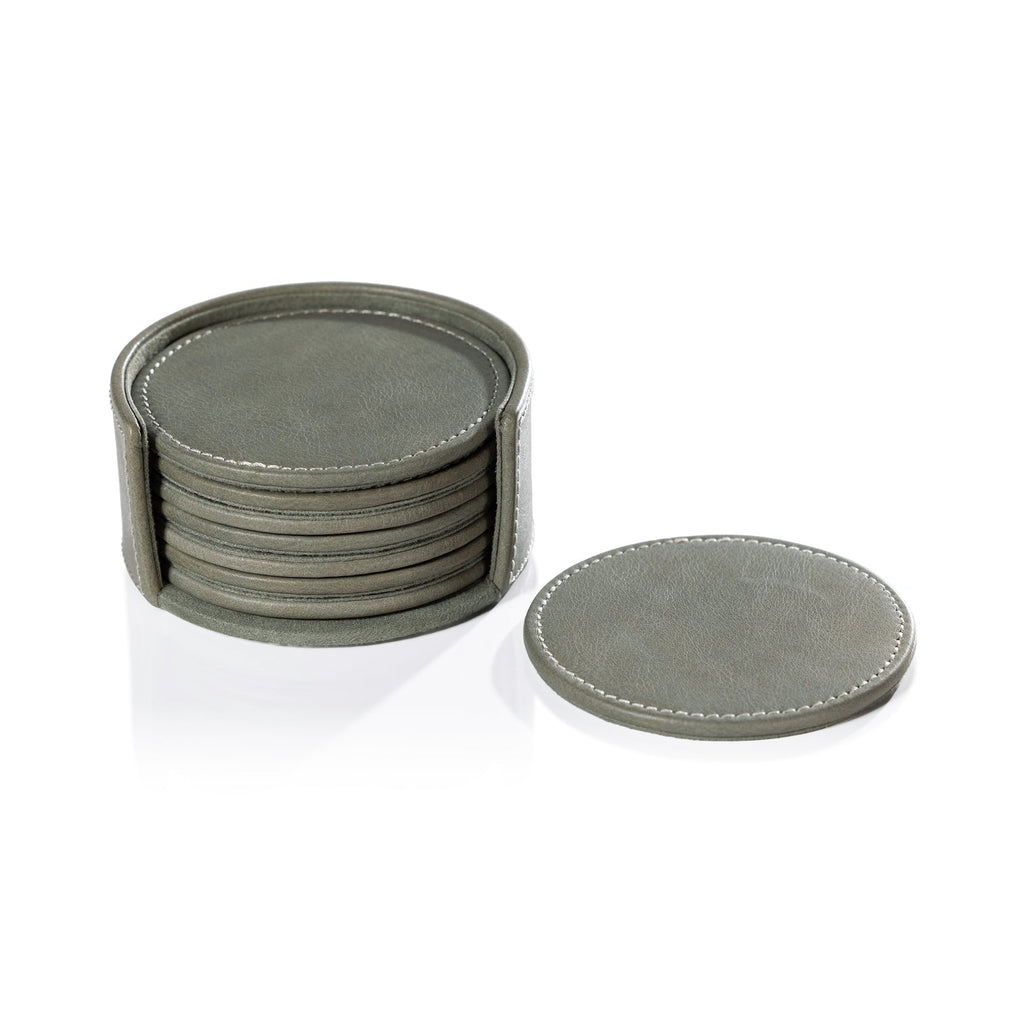 Leather Coaster Set  - Sage - Coasters by Carlyle Avenue