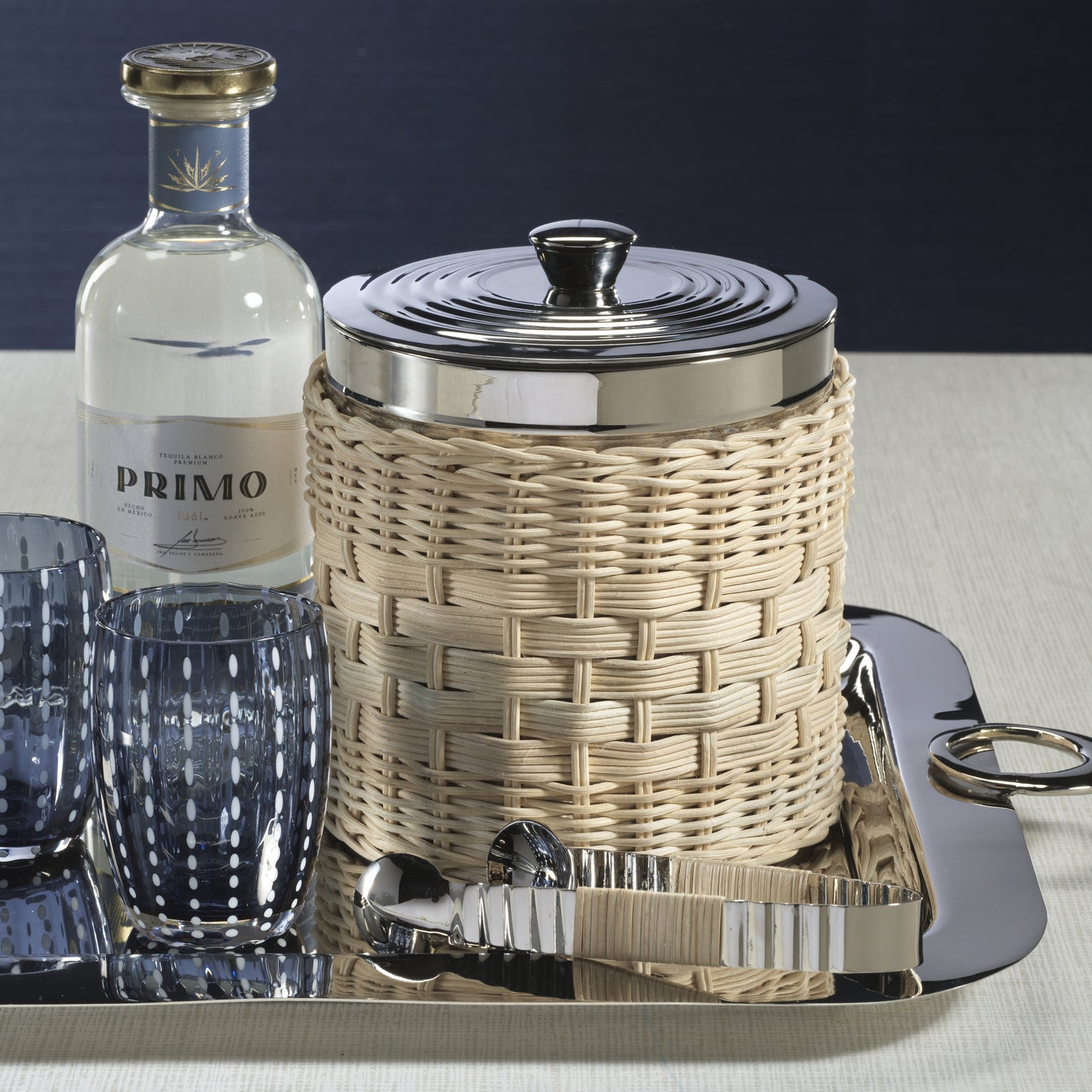 The Palmier Ice Bucket with Lid