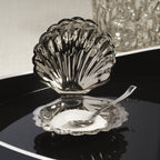 Cap Ferrat Fan Shell Lidded Bowl with Spoon - Serveware by Carlyle Avenue