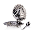 Cap Ferrat Fan Shell Lidded Bowl with Spoon - Serveware by Carlyle Avenue