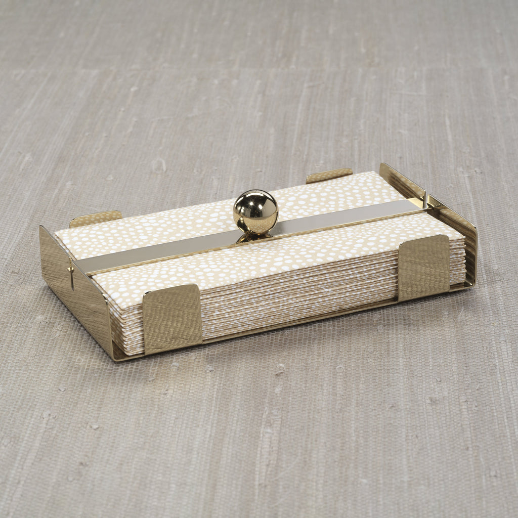Basso Napkin Holder Collection - Polished Gold - Napkin Holder by Carlyle Avenue