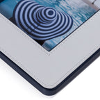 Nappa Leather Photo Frame - White & Navy - Picture Frames by Carlyle Avenue