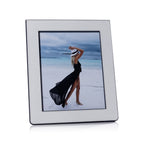 Nappa Leather Photo Frame - White & Navy - Picture Frames by Carlyle Avenue