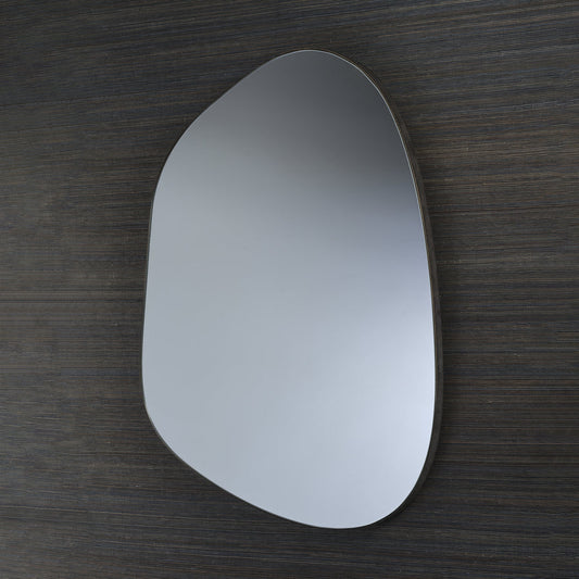 Contour Iron Wall Mirror - Dark Oak 27" - Wall Mirror by Carlyle Avenue