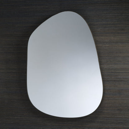 Contour Iron Wall Mirror - Dark Oak 31.5" - Wall Mirror by Carlyle Avenue