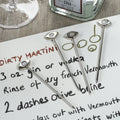 Evil Eye Set of 4 Cocktail Picks - Polished Nickel - Barware by Carlyle Avenue