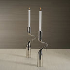 Liaison Candle Holder - Polished Nickel - Candle Holders by Carlyle Avenue