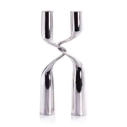 Liaison Candle Holder - Polished Nickel - Candle Holders by Carlyle Avenue
