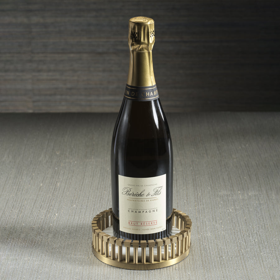 Marbelle Metal and Marble Bottle Coaster