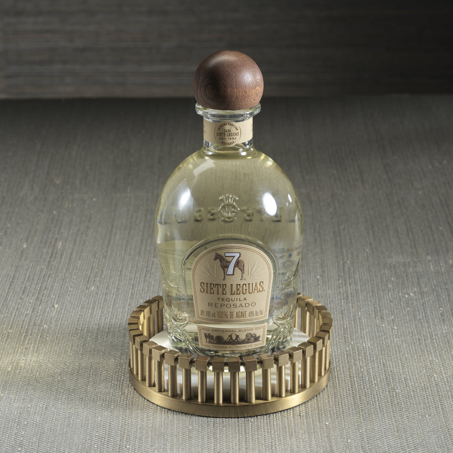 Marbelle Metal and Marble Bottle Coaster