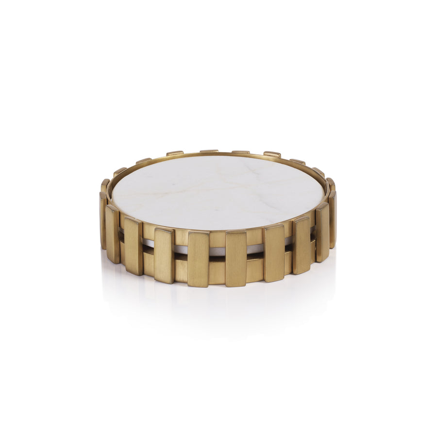 Forge Metal and Marble Bottle Coaster
