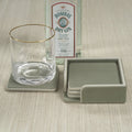 Nappa Leather Coasters - Set of 4 - Sage & Gray - Coasters by Carlyle Avenue