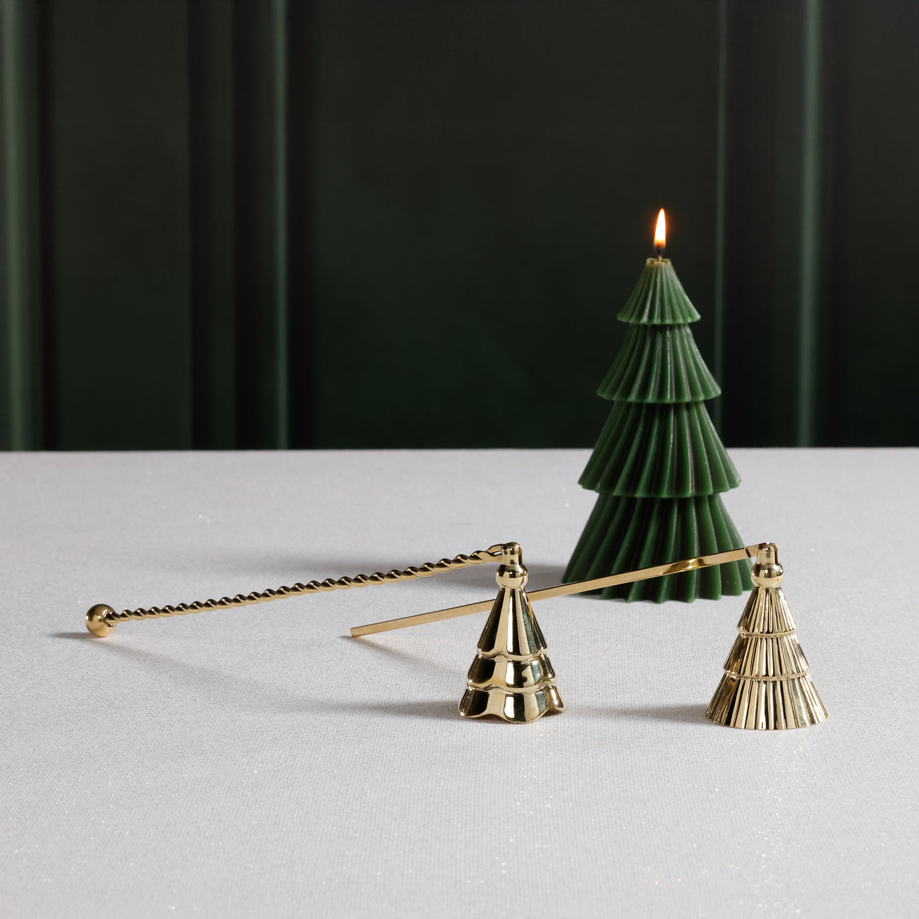 Holiday Tree Candle Snuffer - Gold