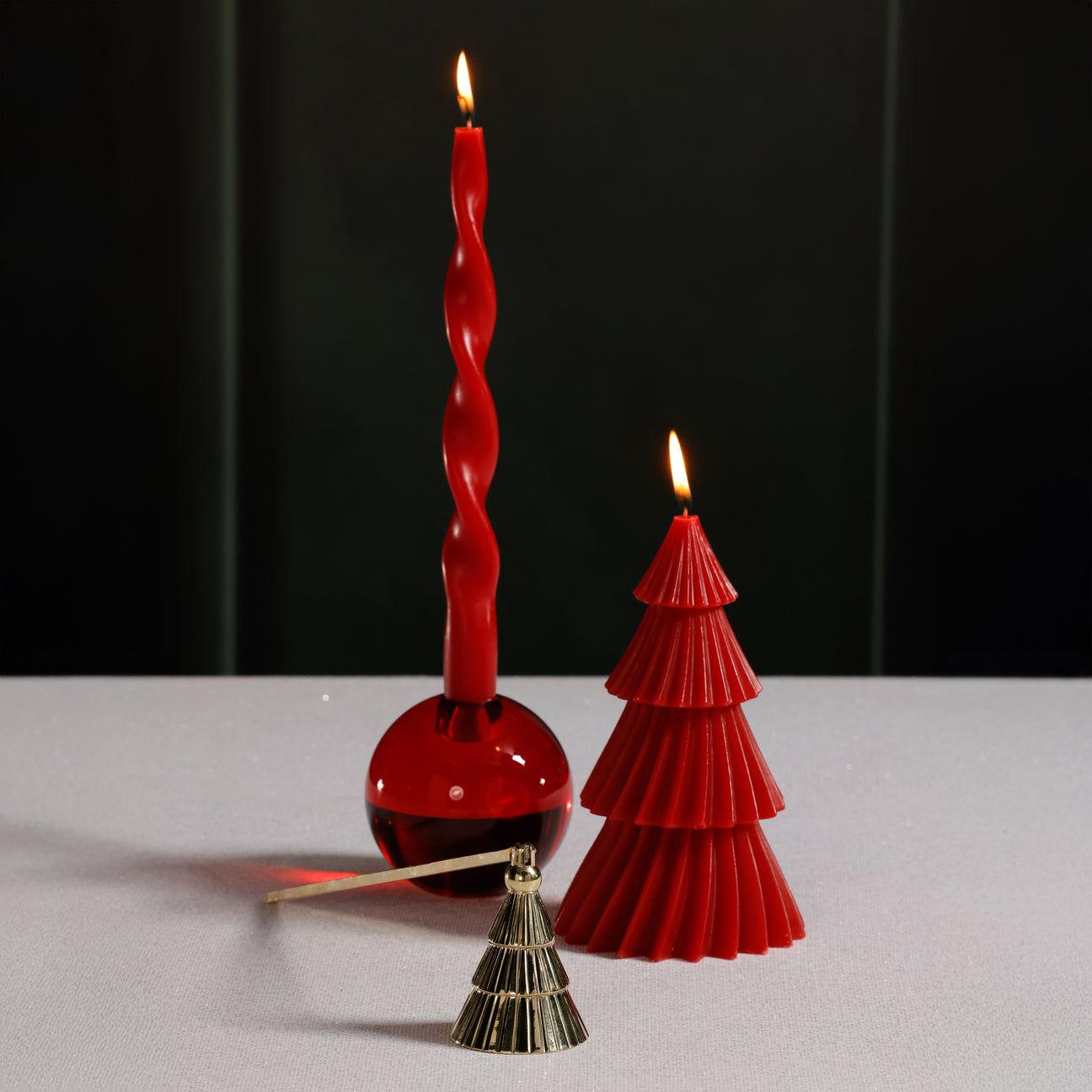 Holiday Tree Candle Snuffer - Gold