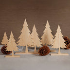 Ash Wood Silhouette Tree on Base - Christmas Decor by Carlyle Avenue