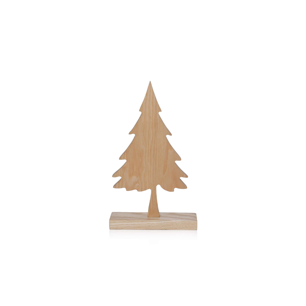 Ash Wood Silhouette Tree on Base - Christmas Decor by Carlyle Avenue