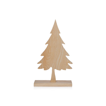 Ash Wood Silhouette Tree on Base