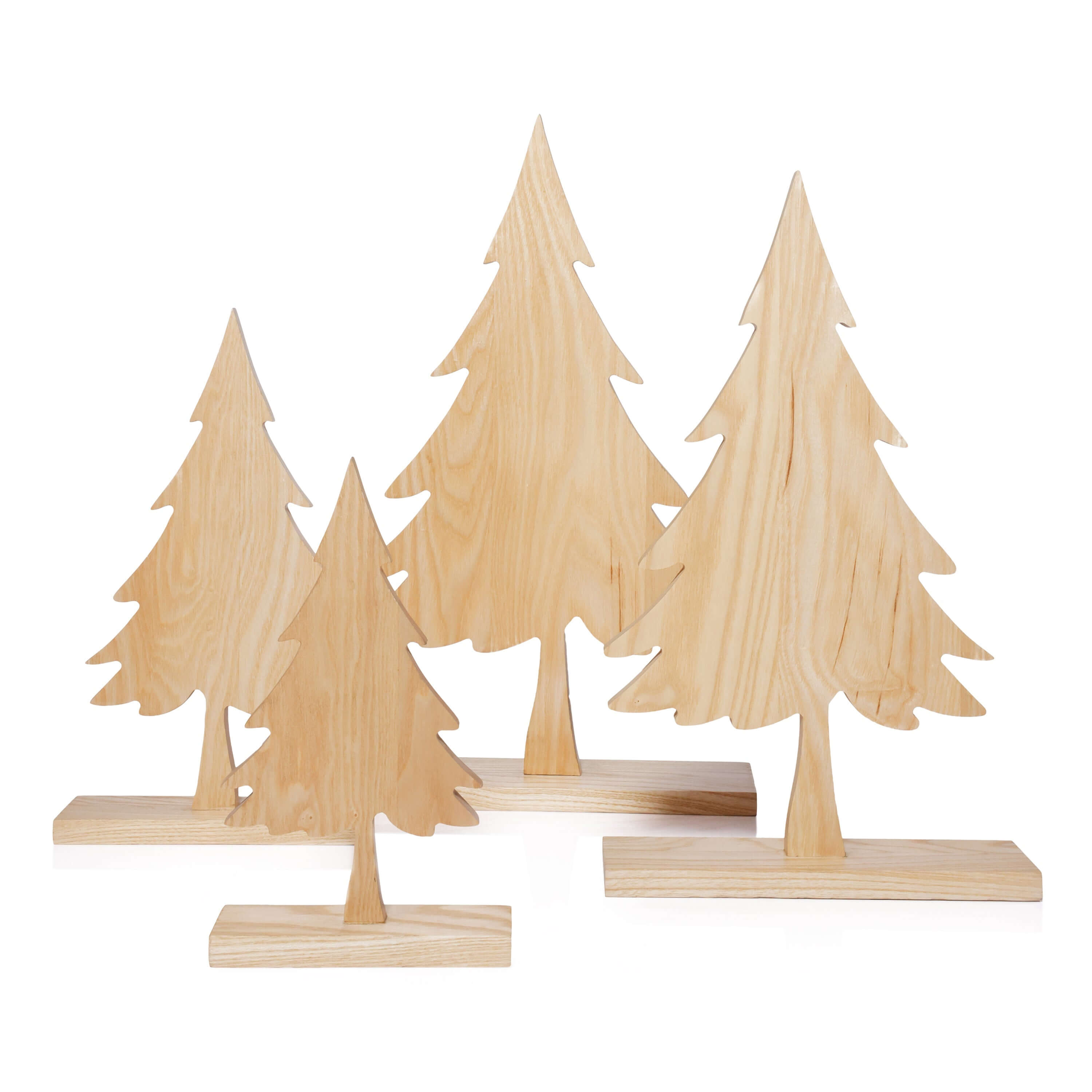 Ash Wood Silhouette Tree on Base - Christmas Decor by Carlyle Avenue