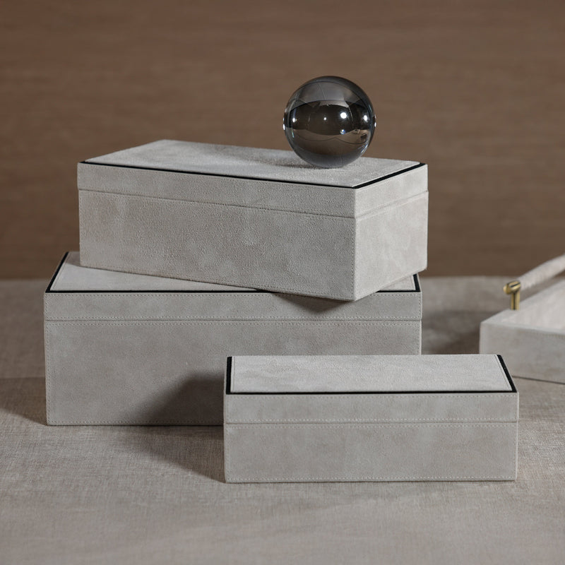 Arden Suede Leather Box - Decorative Accessories by Carlyle Avenue