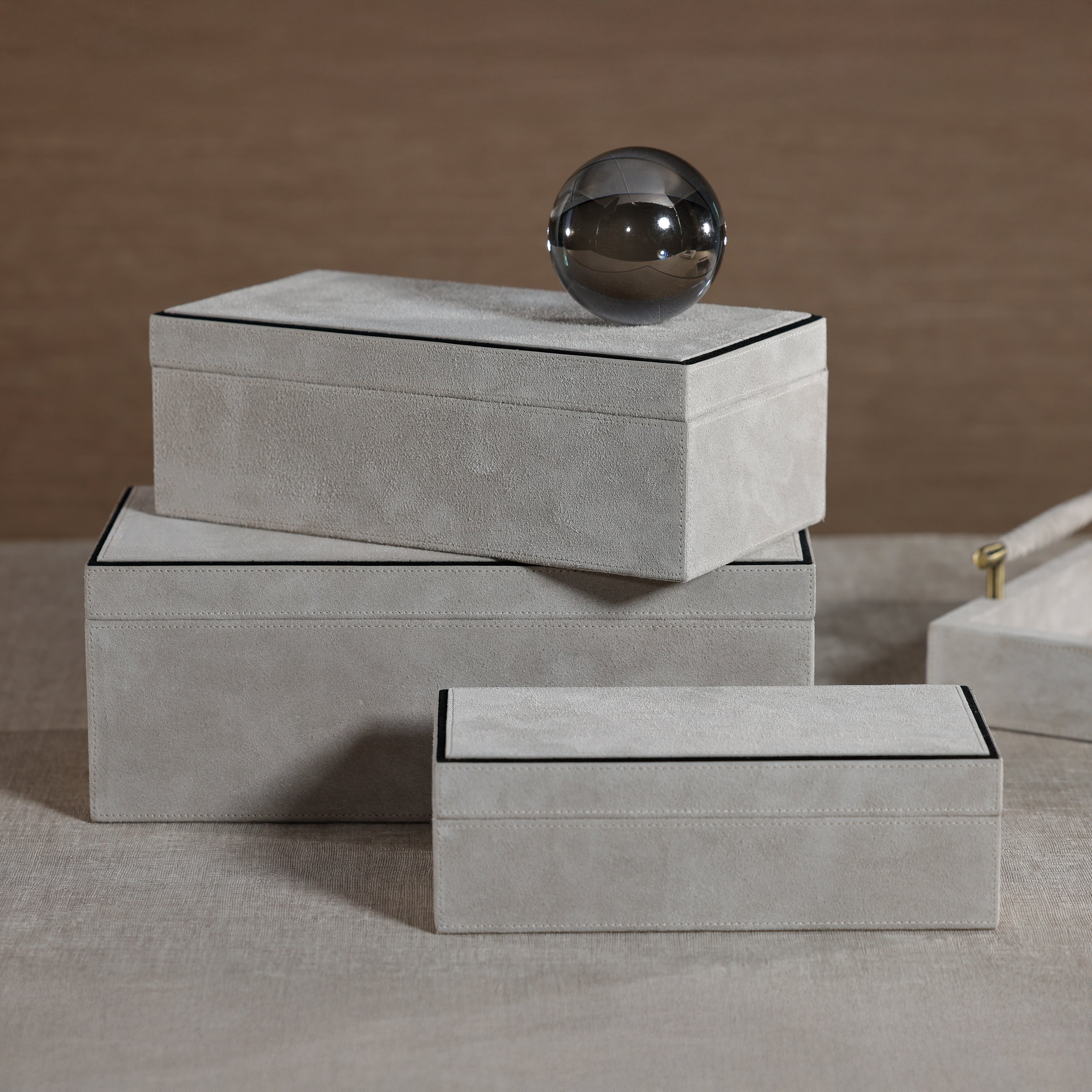 Arden Suede Leather Box - Decorative Accessories by Carlyle Avenue
