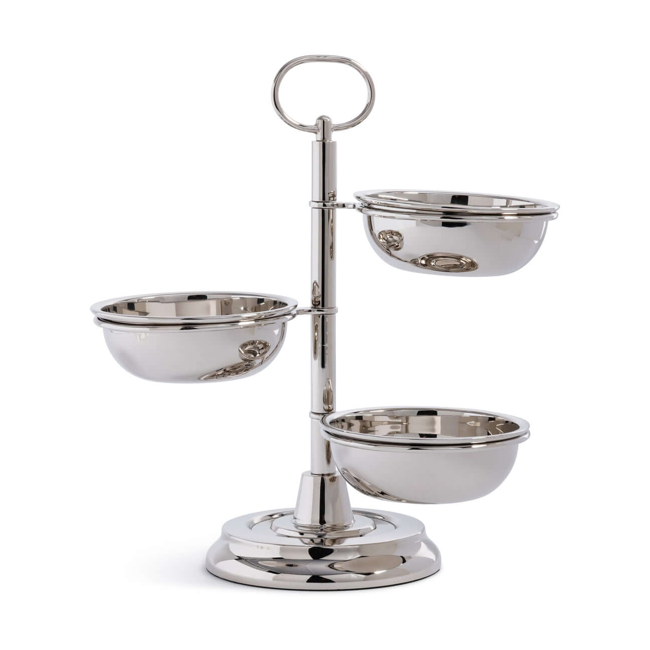 3 Tier Metal Condiment Set- Polished Nickel - CARLYLE AVENUE