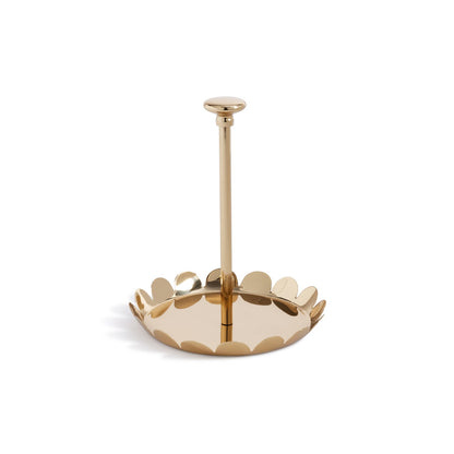 Scalloped Alloy Tray - Polished Gold