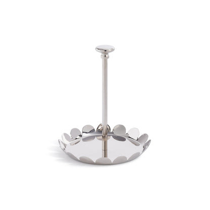 Scalloped Alloy Tray - Polished Nickel