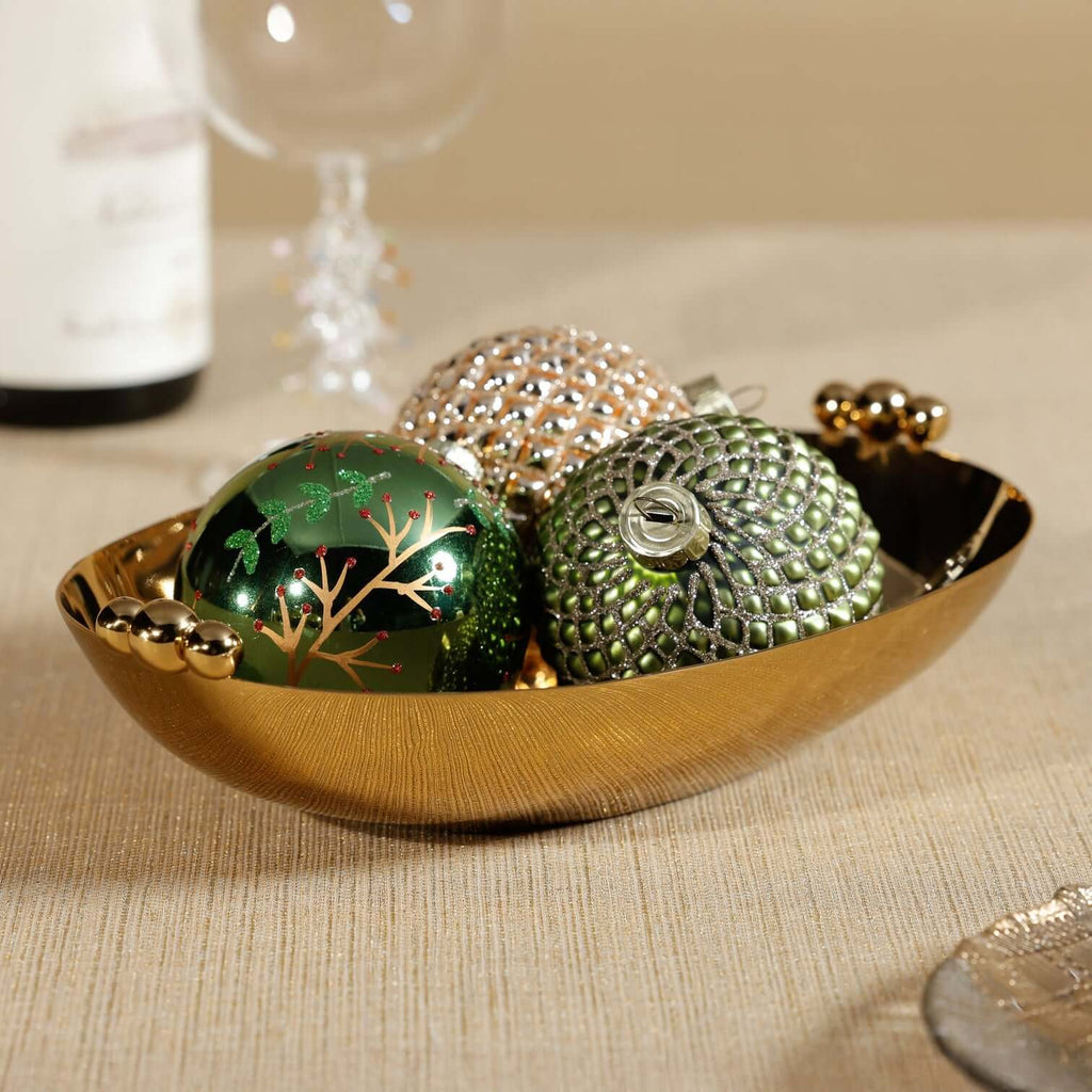 Metal Serving Bowl - Polished Gold