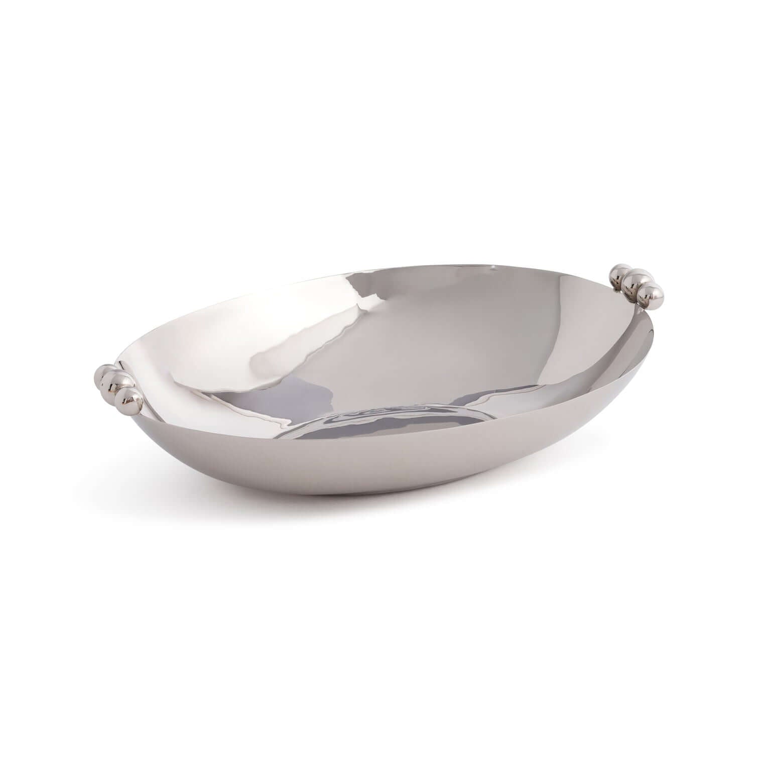 Metal Serving Bowl, Polished Nickel - Bowls by Carlyle Avenue