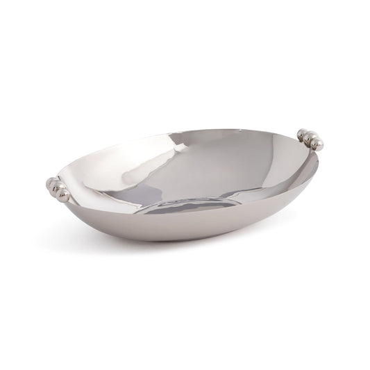 Metal Serving Bowl, Polished Nickel