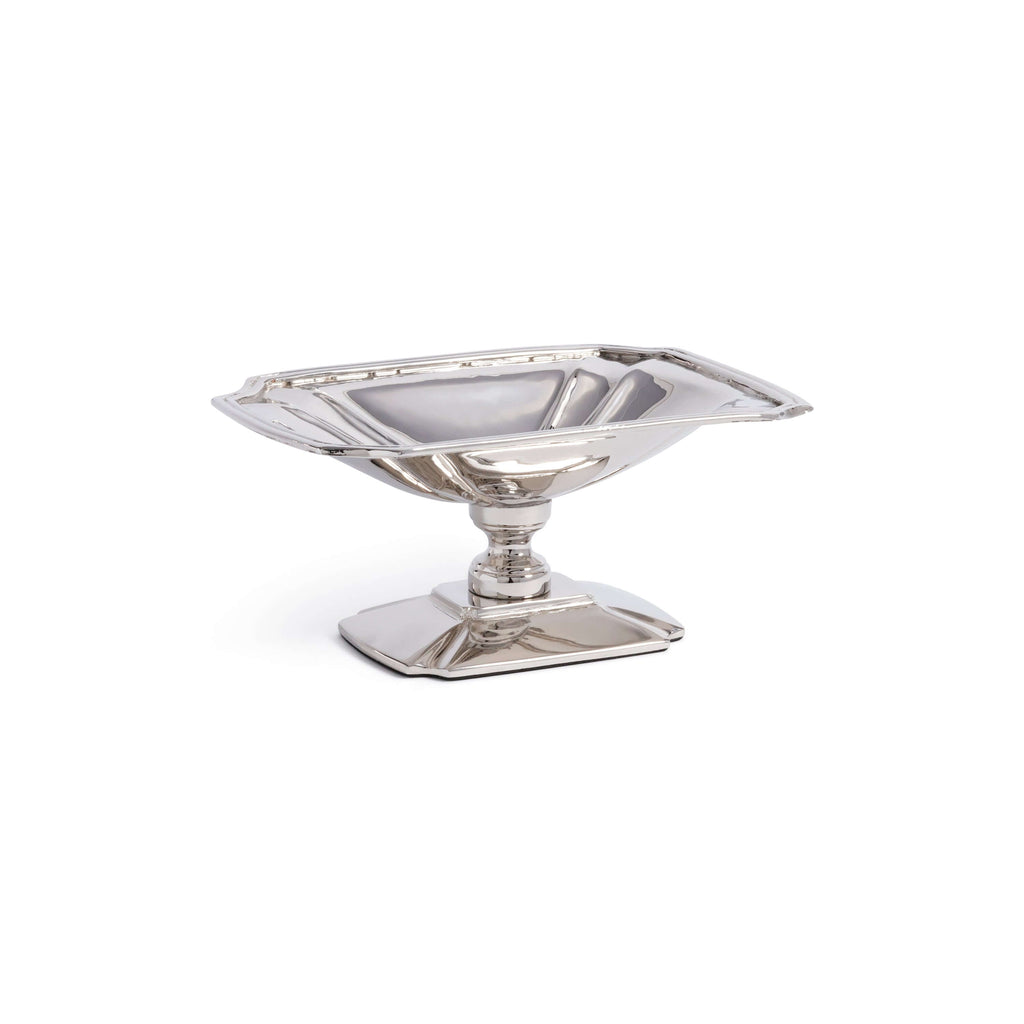 Antique Footed Dish - Polished Nickel - Serveware by Carlyle Avenue