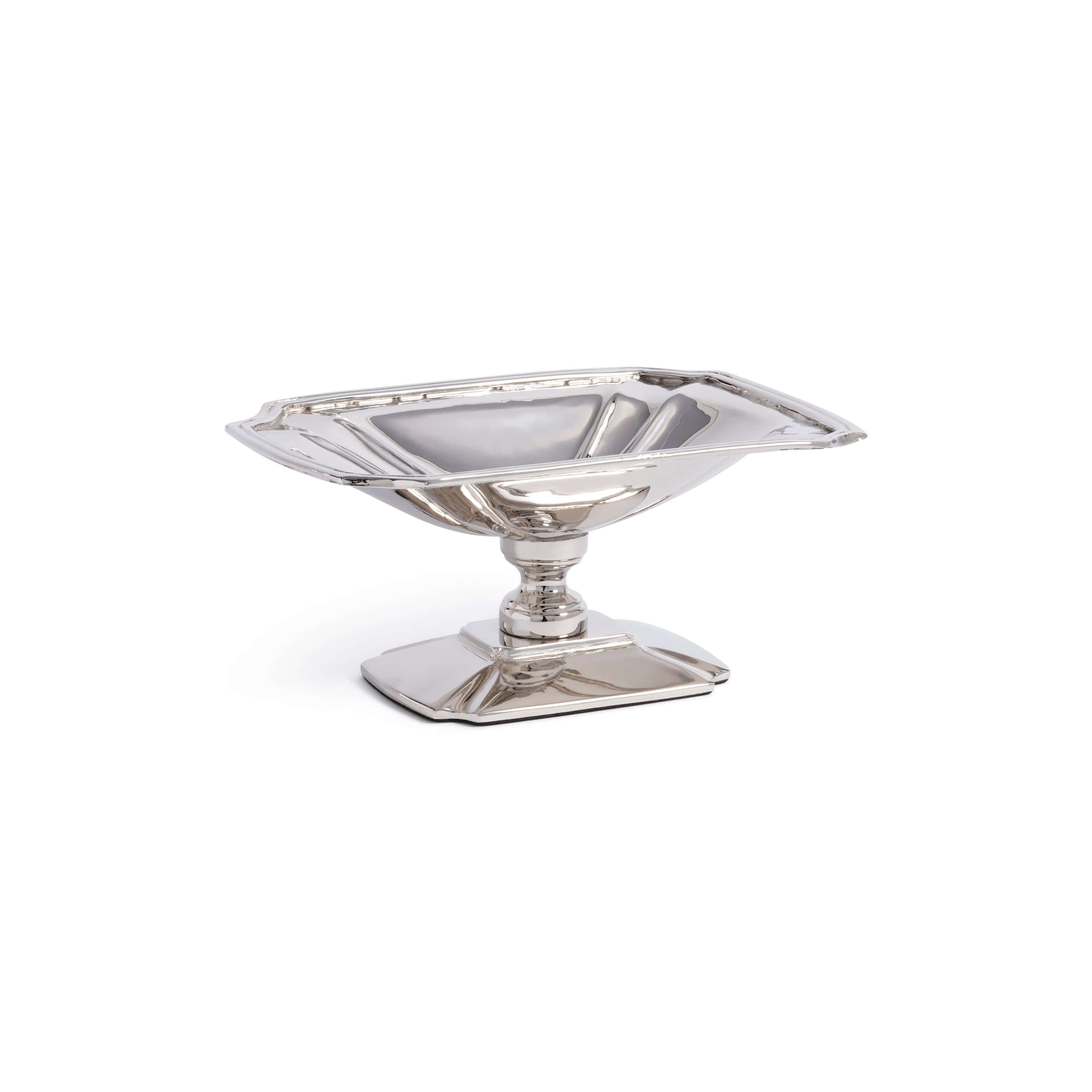 Antique Footed Dish - Polished Nickel - Serveware by Carlyle Avenue