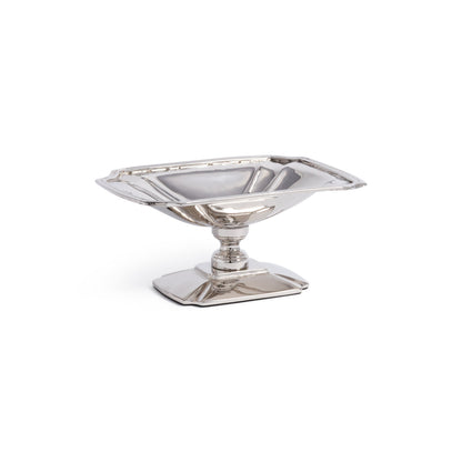 Silver decorative dish on a white background