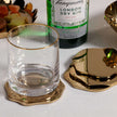 Lina Metal Coaster - Polished Gold - Set of 4
