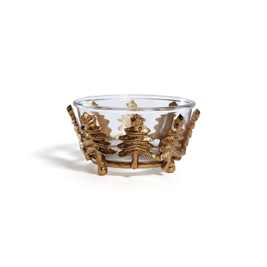 Forêt d’Hiver Glass and Metal Bowl - Bowls by Carlyle Avenue
