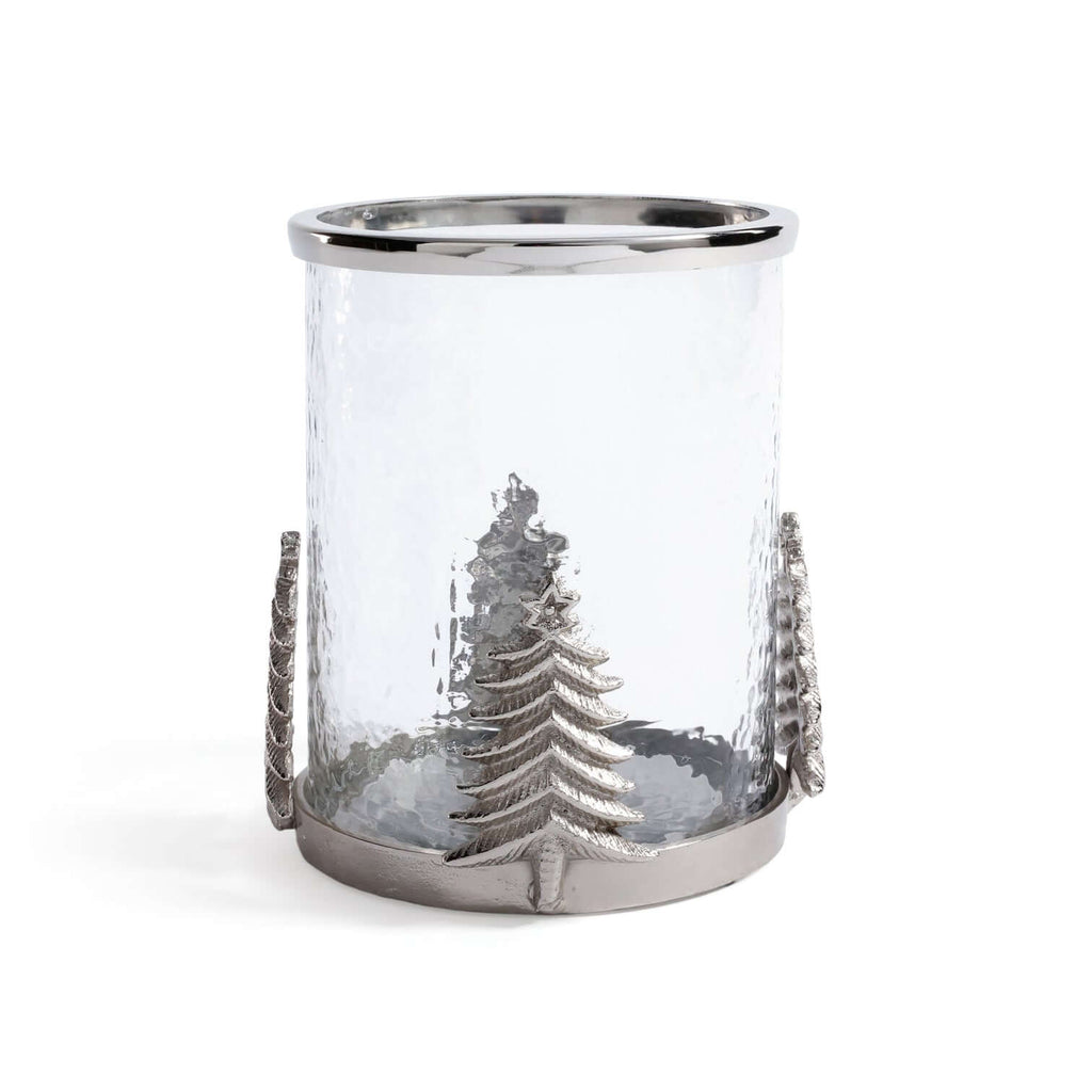 Forêt d’Hiver Glass and Metal Hurricane - Decorative Bowls by Carlyle Avenue