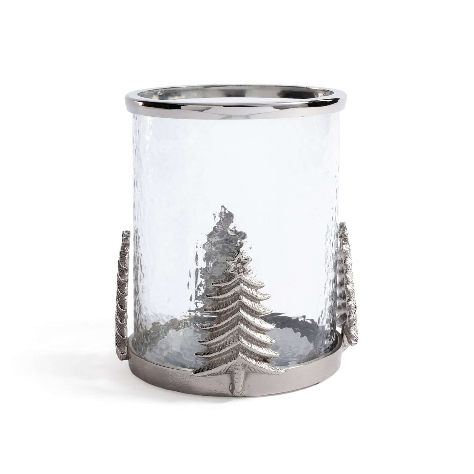Forêt d’Hiver Glass and Metal Hurricane - Decorative Bowls by Carlyle Avenue