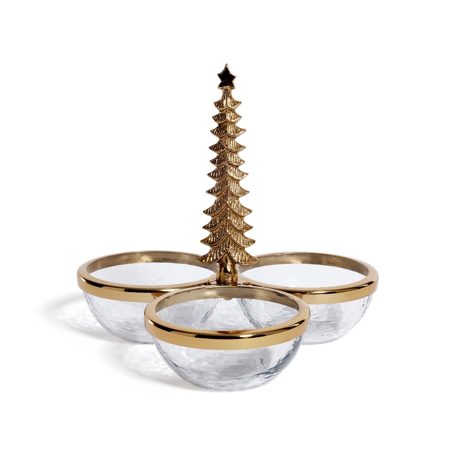 Forêt d’Hiver Glass and Metal Trio Condiment Set